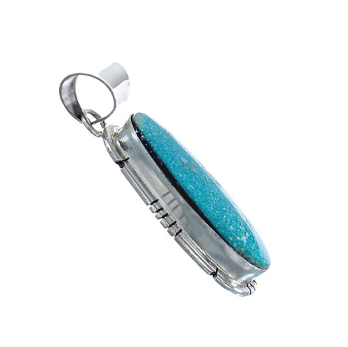 Native American Navajo Genuine Turquoise Sterling Silver Pendant JX126536